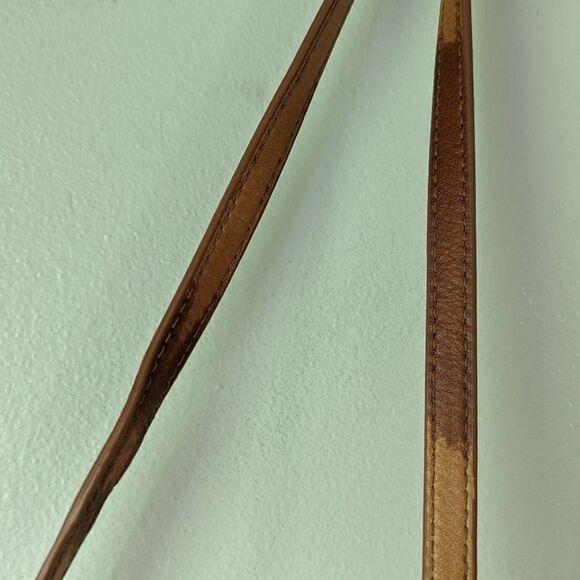 MARGOT New York Whiskey Tan Leather Accordion Crossbody - Picture 10 of 16